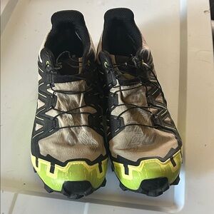 Salomon Speed Cross 6 Men's Trail Running Sneakers - Black and Lime